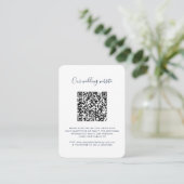 QR Code Photo Wedding Website RSVP エンクロージャーカード (スタンド正面)