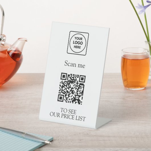 QR Code Price List | Custom Contactless Business  台座サイン (インサイチュ)