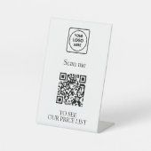 QR Code Price List | Custom Contactless Business  台座サイン (正面)