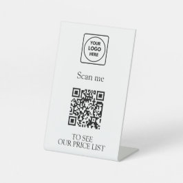 QR Code Price List | Custom Contactless Business 台座サイン