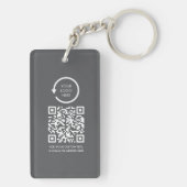 QR Code Professional business logo modern simple キーホルダー (裏面)