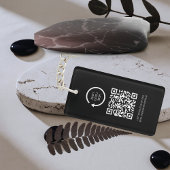 QR Code Professional business logo Simple Black キーホルダー