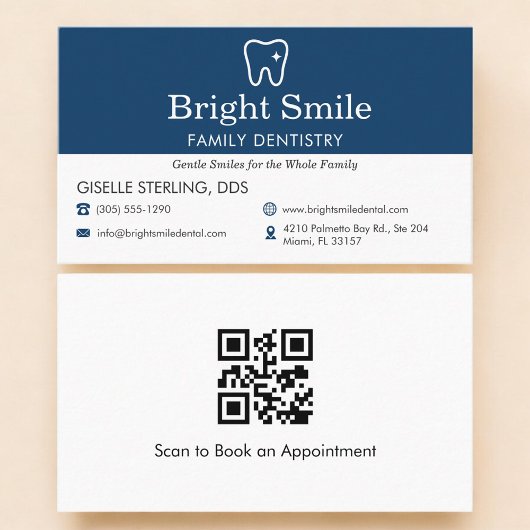 QR Code Professional Dental Office Dentistry 名刺