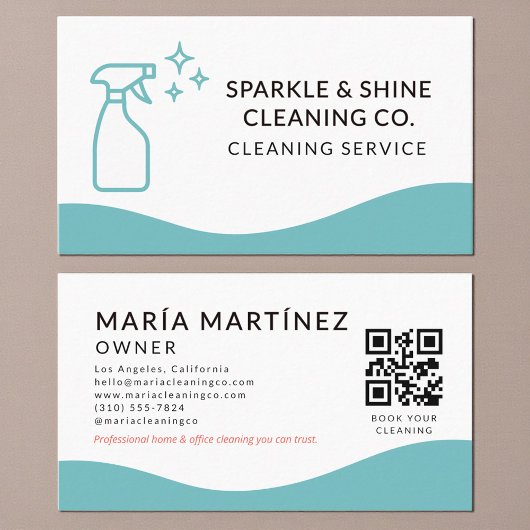 QR Code Professional Maid & House Cleaning Service 名刺