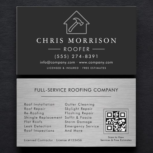 QR Code Professional Roofing Services  名刺