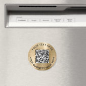 QR Code Promotional Gold マグネット (インサイチュ (食洗機))