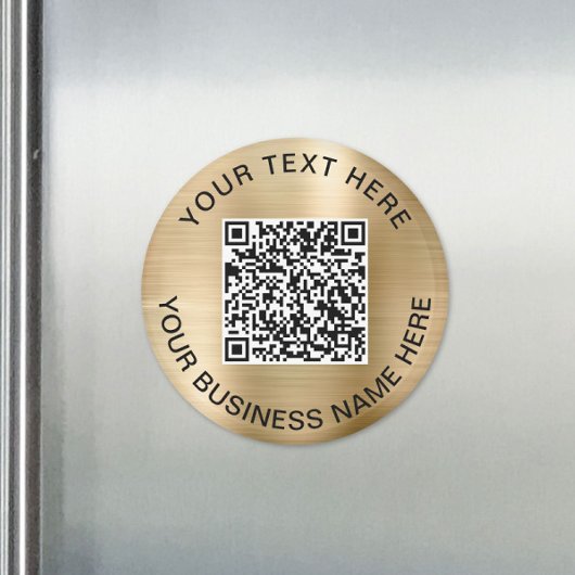 QR Code Promotional Gold マグネット