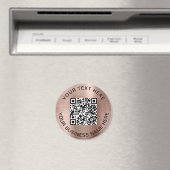 QR Code Promotional Rose Gold マグネット (インサイチュ (食洗機))