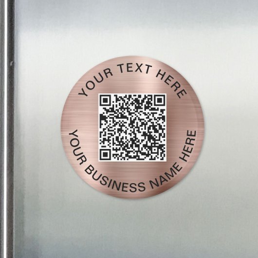 QR Code Promotional Rose Gold マグネット