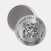 QR Code Promotional Silver マグネット (正面/裏面)