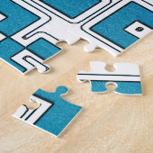 QR Code - Purple Blue ジグソーパズル (側面)