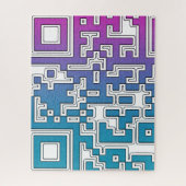 QR Code - Purple Blue Jigsaw Puzzle ジグソーパズル (縦)