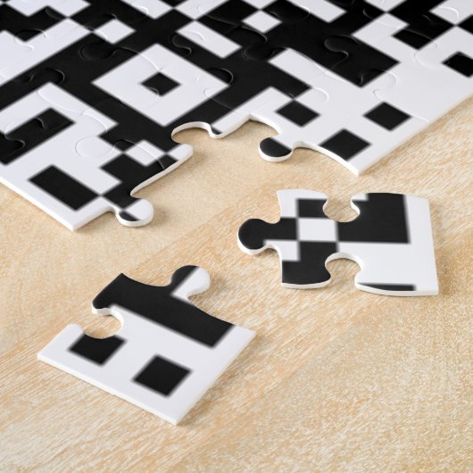 QR Code Puzzle - Modern Personalized ジグソーパズル (側面)