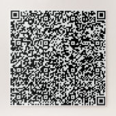 QR Code Puzzle - Modern Personalized ジグソーパズル (横)
