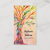 QR Code Rainbow Tree Reiki Master 名刺 (正面)