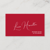 QR code red modern beauty influencer  名刺 (正面)