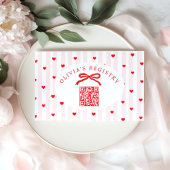 QR Code Registry Valentines Day Hearts エンクロージャーカード