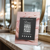 Qr Code Reviews Pink Blush Salon  台座サイン