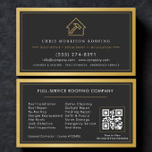 QR Code Roofing Construction Services  名刺