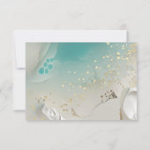 QR Code RSVP | Ethereal Shoreline Teal Ocean セーブザデート (裏面)