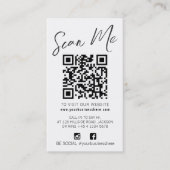 Qr code scan black white simple social logo 名刺 (正面)