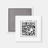 QR Code Scan Me Business Logos door sign マグネット (正面/裏面)