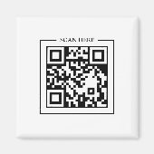QR Code Scan Me Business Logos door sign マグネット (正面)