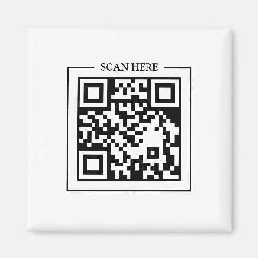 QR Code Scan Me Business Logos door sign マグネット (正面)