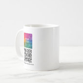 QR Code Scan Me Upload Logo Modern Simple Template コーヒーマグカップ (正面左)