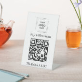 QR Code Scan to Pay Payment Tabletop Sign 台座サイン (インサイチュ)