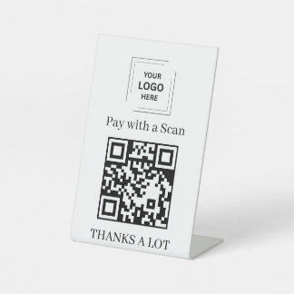 QR Code Scan to Pay Payment Tabletop Sign 台座サイン