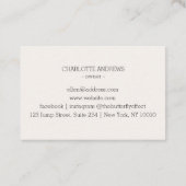 QR-Code, Schönheit, Logo, Linie Art Black 名刺 (裏面)