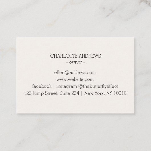 QR-Code, Schönheit, Logo, Linie Art Black 名刺 (裏面)