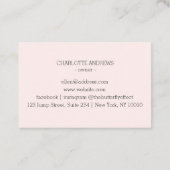 QR-Code, Schönheit, Logo, Linie Art Pink 名刺 (裏面)