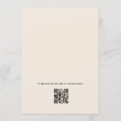 QR Code She's Tying The Knot Bridal Shower  招待状 (裏面)