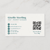 QR Code Short Term Rental Property Manager 名刺 (裏面)