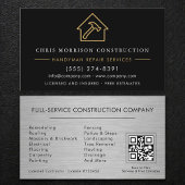 QR Code Silver Metallic Handyman Construction 名刺