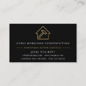 QR Code Silver Metallic Handyman Construction 名刺 (正面)