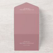 QR Code | Simple Dusty Rose Overlay Photo Wedding オールインワン招待状 (外側)