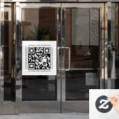 QR Code Simple Modern Business door sign ウィンドウサイン (オフィスドア)