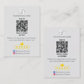 QR code small business review GOOGLE and YELP  名刺 (正面/裏面)