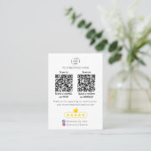 QR code small business review GOOGLE and YELP  名刺 (スタンド正面)