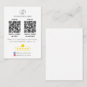 QR code small business review GOOGLE and YELP  名刺 (正面/裏面)
