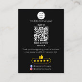 QR code small business review GOOGLE and YELP  名刺 (正面)