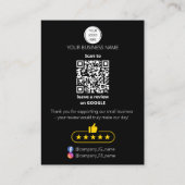 QR code small business review GOOGLE and YELP  名刺 (裏面)