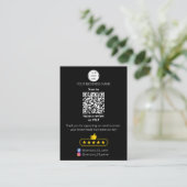 QR code small business review GOOGLE and YELP  名刺 (スタンド正面)