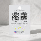 QR code small business review GOOGLE and YELP 名刺