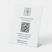 QR Code Social Media | Custom Scan Me Business  台座サイン (正面)