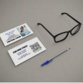 QR Code Social Media Modern Business Card 名刺