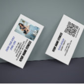 QR Code Social Media Modern Business Card 名刺